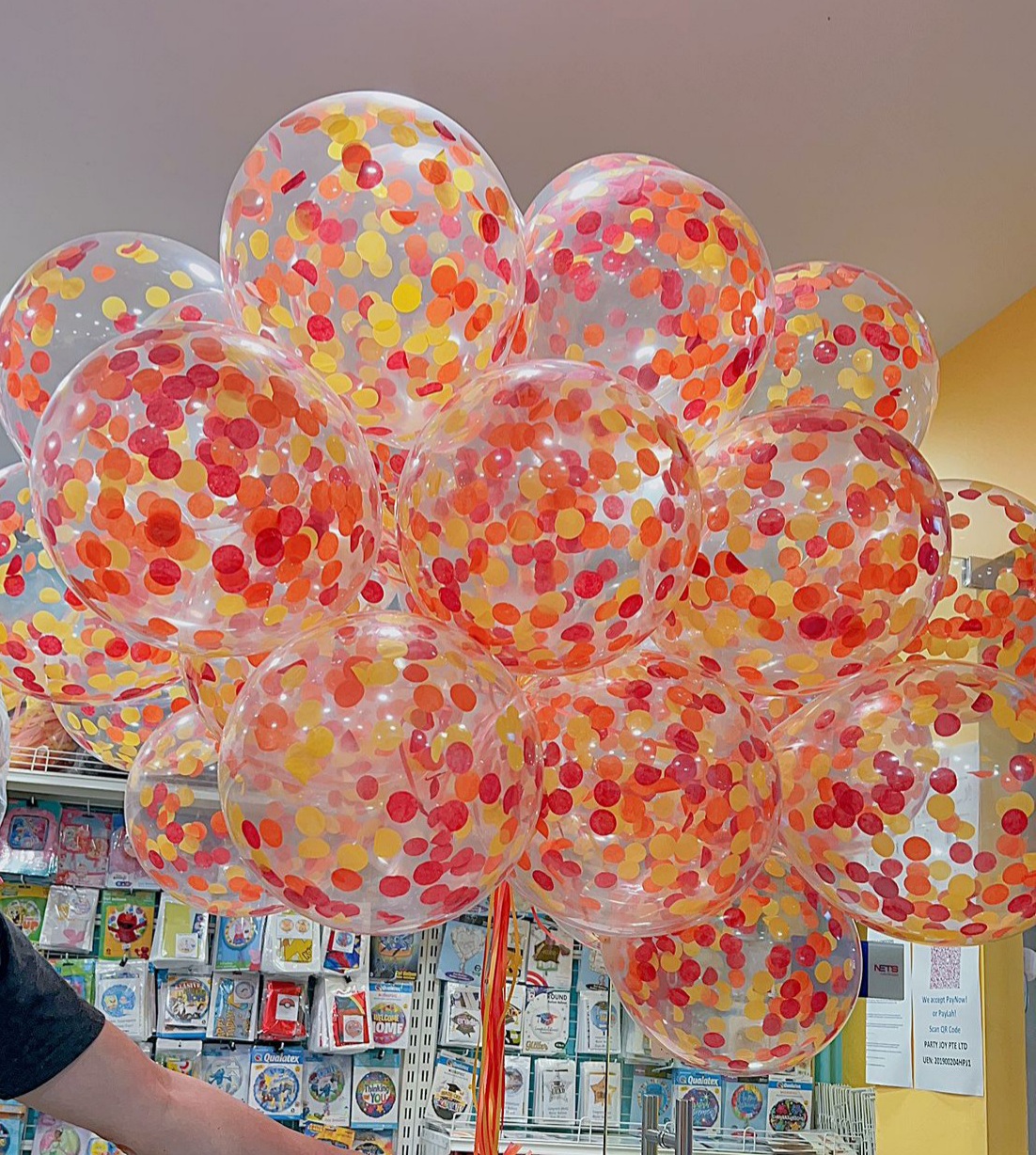Customise Confetti Helium Latex Balloon